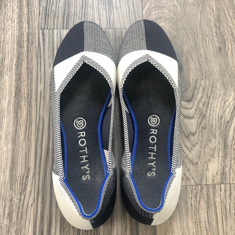 Rothys Captoe Black Flats - Women’s 8.5